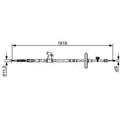 Cavo di trazione, freno di stazionamento BOSCH 1 987 482 535