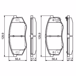 Set di pastiglie freno BOSCH 0 986 494 692, anteriore - Vista aggiuntiva 5