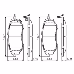 Set di pastiglie freno BOSCH 0 986 494 679, anteriore - Vista aggiuntiva 7