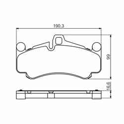 Set di pastiglie freno BOSCH 0 986 494 709, anteriore - Vista aggiuntiva 6