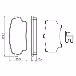 Set di pastiglie freno BOSCH 0 986 494 711, anteriore, posteriore - Vista aggiuntiva 7