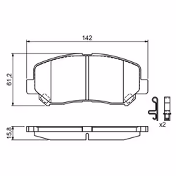 Set di pastiglie freno BOSCH 0 986 494 675, anteriore - Vista aggiuntiva 4