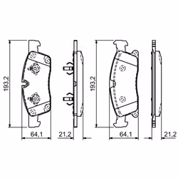 Set di pastiglie freno BOSCH 0 986 494 672, anteriore - Vista aggiuntiva 7