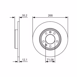 Disco freno BOSCH 0 986 479 C24 posteriore, pieno, altamente carbonizzato, 1 Pezzo - Vista aggiuntiva 6