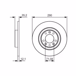 Disco freno BOSCH 0 986 479 C25 posteriore, pieno, altamente carbonizzato, 1 Pezzo - Vista aggiuntiva 5