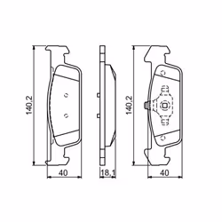 Set di pastiglie freno BOSCH 0 986 494 697, anteriore - Vista aggiuntiva 7