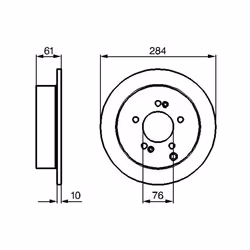Disco freno BOSCH 0 986 479 C61 posteriore, pieno, 1 Pezzo - Vista aggiuntiva 5