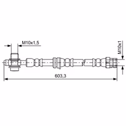 Filettatura interna 2 [mm]: M10x1. Filetto esterno [mm]: M10x1,5. Indice: 1 987 481 742. Lunghezza [mm]: 575. Numero del Prod ...