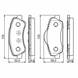 Set di pastiglie freno BOSCH 0 986 494 713, anteriore - Vista aggiuntiva 6