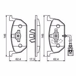 Set di pastiglie freno BOSCH 0 986 494 721, anteriore - Vista aggiuntiva 7
