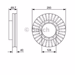 Disco freno; BOSCH; 293 40 12 144 ventilato, ventilazione interna Oleato; per FUSO (MITSUBISHI), MITSUBISHI; BD2435, MC894848