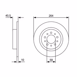 Disco freno BOSCH 0 986 479 C98 posteriore, pieno, 1 Pezzo - Vista aggiuntiva 5