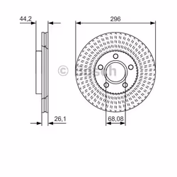 Disco freno; BOSCH; 296 26 5 114,3 ventilato, ventilazione interna Oleato ad alto tenore di carbonio; per NISSAN; BD2436, 402 ...