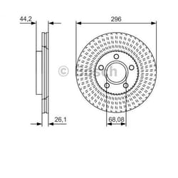 BOSCH Disco freno NISSAN: Juke 26mm 5 114,3mm ventilato, ventilazione interna Oleato ad alto tenore di carbonio 0 986 479 D15 BD2436,402061KC1A