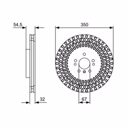 Disco freno BOSCH 0 986 479 D09 anteriore, ventilato, altamente carbonizzato, 1 Pezzo - Vista aggiuntiva 4