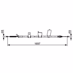 Indice: 1 987 482 627. Lunghezza [mm]: 1697. Numero del Produttore: 1 987 482 627. Produttore: BOSCH.