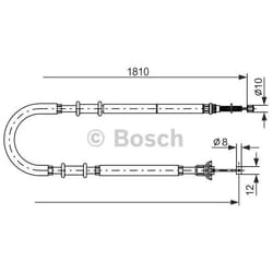 BOSCH 1 987 482 587 Cavo Freno 1784 FIAT: Doblo I Cargo