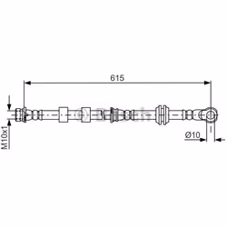 Tubi Freno; BOSCH; 615; per MITSUBISHI; BH1726, 4650A645
