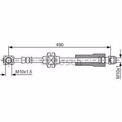 Tubi Freno; BOSCH; 490; per OPEL, SAAB, VAUXHALL, CHEVROLET; BH1693, 20912237, 13245046, 13327441, 20912237