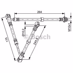 Tubi Freno; BOSCH; 244,5; per NISSAN; BH1720, 46211AV00A, 46211AV720