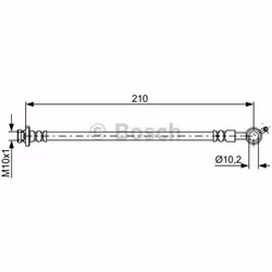 Tubi Freno; BOSCH; 210; per NISSAN; BH1714, 462101FE0E, 46210EM01E