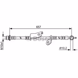 Tubi Freno; BOSCH; 657; per TOYOTA; BH1672, 9094702G30, 90947W2027, 9094702E33, 9094702G30