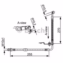 Tubi Freno; BOSCH; 270; per MAZDA; BH1837, GS1D43980, GS1D43980A