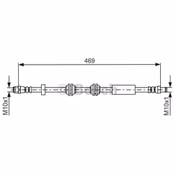 Tubi Freno; BOSCH; 469; per MERCEDES-BENZ; BH1632, 2054200048, A2054200048