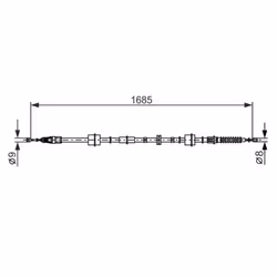 Cavo di trazione, freno di stazionamento BOSCH 1 987 482 660 - Vista aggiuntiva 5