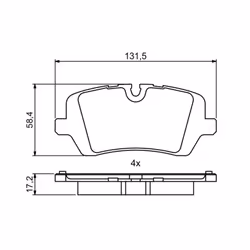 Set di pastiglie freno BOSCH 0 986 494 810, posteriore - Vista aggiuntiva 8