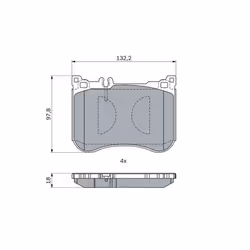 Set di pastiglie freno BOSCH 0 986 494 968, anteriore - Vista aggiuntiva 8