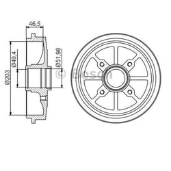 BOSCH 0 986 477 301 Freni a Tamburo con cuscinetto ruota, con anello sensore ABS 247 Assale posteriore PEUGEOT: 206 Hatchback