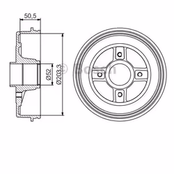 Freni a Tamburo; BOSCH; con cuscinetto ruota, con anello sensore ABS 234 Assale posteriore; per NISSAN; 43206AX650