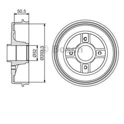 BOSCH 0 986 477 308 Freni a Tamburo con cuscinetto ruota, con anello sensore ABS 234 Assale posteriore NISSAN: MICRA 3