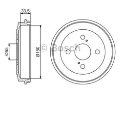 BOSCH 0 986 477 315 Freni a Tamburo 220 Assale posteriore DAIHATSU: Materia, Cuore 7