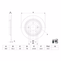 Disco freno BOSCH 0 986 479 E46 posteriore, pieno, 1 Pezzo - Vista aggiuntiva 6