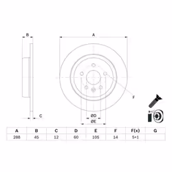 Disco freno BOSCH 0 986 479 D90 posteriore, pieno, 1 Pezzo - Vista aggiuntiva 4