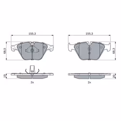 Set di pastiglie freno BOSCH 0 986 494 898, anteriore - Vista aggiuntiva 7