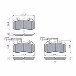 Set di pastiglie freno BOSCH 0 986 494 903, anteriore - Vista aggiuntiva 7