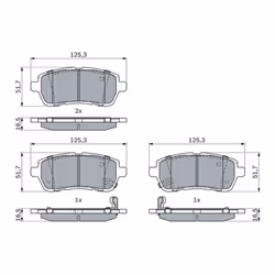 Set di pastiglie freno BOSCH 0 986 494 904, anteriore - Vista aggiuntiva 5