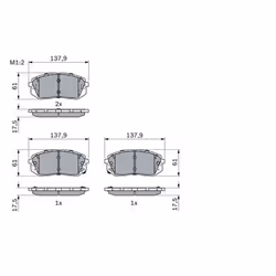 Set di pastiglie freno BOSCH 0 986 494 905, anteriore - Vista aggiuntiva 5