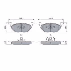 Set di pastiglie freno BOSCH 0 986 494 925, anteriore - Vista aggiuntiva 7
