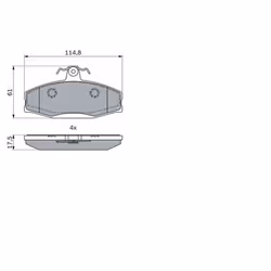 Set di pastiglie freno BOSCH 0 986 494 924, anteriore - Vista aggiuntiva 7