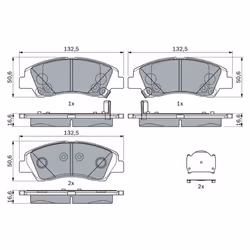 Set di pastiglie freno BOSCH 0 986 494 760, anteriore - Vista aggiuntiva 7