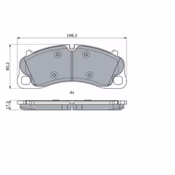 Set di pastiglie freno BOSCH 0 986 494 788, anteriore - Vista aggiuntiva 7