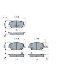 Set di pastiglie freno BOSCH 0 986 494 941, anteriore