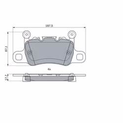Set di pastiglie freno BOSCH 0 986 494 794, posteriore - Vista aggiuntiva 7