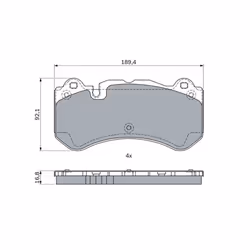 Set di pastiglie freno BOSCH 0 986 494 970, anteriore - Vista aggiuntiva 8