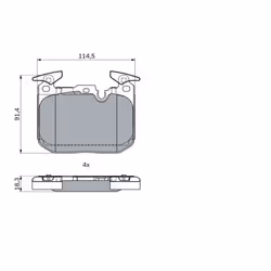 Set di pastiglie freno BOSCH 0 986 494 947, anteriore