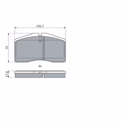 Set di pastiglie freno BOSCH 0 986 494 950, anteriore - Vista aggiuntiva 7